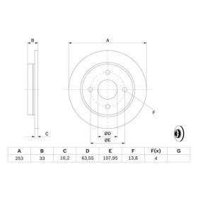 BOSCH Brzdový kotouč plný Ø252,7mm 0 986 478 344_thumb5