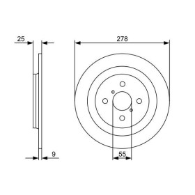 BOSCH Brzdový kotouč plný Ø278mm 0 986 479 C05_thumb5