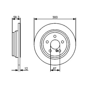 BOSCH Brzdový kotouč plný Ø300mm 0 986 479 414_thumb5