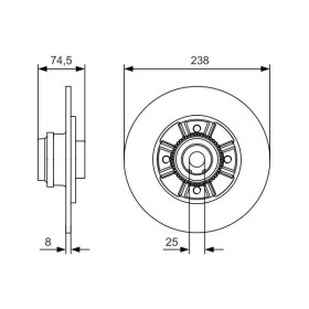 BOSCH Brzdový kotouč plný Ø238mm 0 986 479 759_thumb5