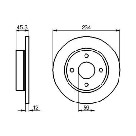 BOSCH Brzdový kotouč plný Ø233,8mm 0 986 478 288_thumb5