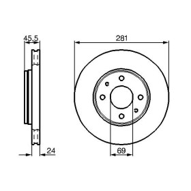 BOSCH Brzdový kotouč větraný Ø281mm 0 986 479 B37_thumb5