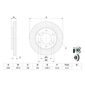 BOSCH Brzdový kotouč větraný Ø294mm 0 986 479 704_thumb5