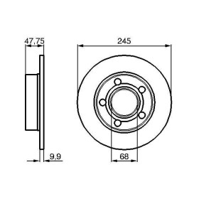 BOSCH Brzdový kotouč plný Ø245mm 0 986 479 B56_thumb5