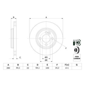 BOSCH Brzdový kotouč větraný Ø280mm 0 986 479 437_thumb5