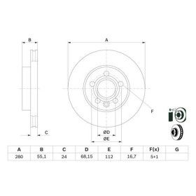 BOSCH Brzdový kotouč větraný Ø280mm 0 986 479 B50_thumb5