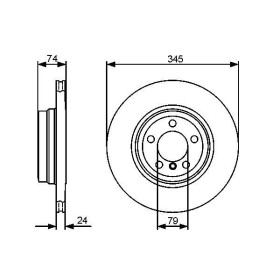 BOSCH Brzdový kotouč větraný Ø345mm 0 986 479 440_thumb5