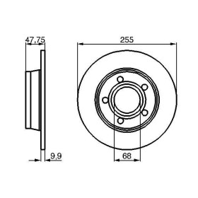 BOSCH Brzdový kotouč plný Ø254.7mm 0 986 478 480_thumb5