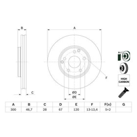 BOSCH Brzdový kotouč větraný Ø300mm 0 986 478 876_thumb5