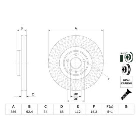 BOSCH Brzdový kotouč větraný Ø356mm 0 986 479 E39_thumb5