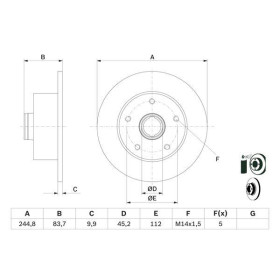 BOSCH Brzdový kotouč plný Ø245mm 0 986 479 B48_thumb5