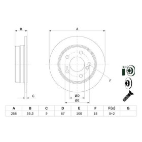 BOSCH Brzdový kotouč plný Ø258mm 0 986 478 188_thumb5