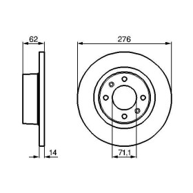 BOSCH Brzdový kotouč plný Ø276,2mm 0 986 478 981_thumb5