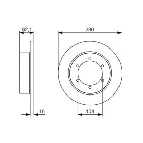 BOSCH Brzdový kotouč plný Ø280mm 0 986 479 539_thumb5