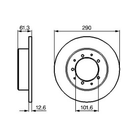 BOSCH Brzdový kotouč plný Ø289,6mm 0 986 478 656_thumb5