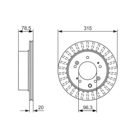 BOSCH Brzdový kotouč větraný Ø314,7mm 0 986 479 793_thumb5