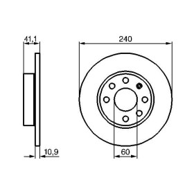 BOSCH Brzdový kotouč plný Ø240mm 0 986 479 189_thumb5