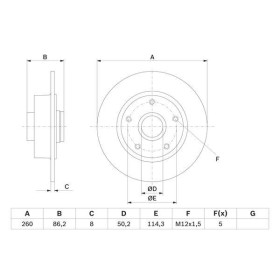 BOSCH Brzdový kotouč plný Ø260mm 0 986 479 708_thumb7