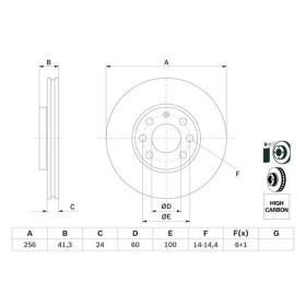 BOSCH Brzdový kotouč větraný Ø255.9mm 0 986 478 881_thumb5