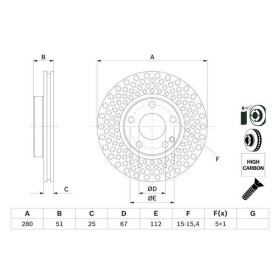 BOSCH Brzdový kotouč větraný Ø280mm 0 986 479 A00_thumb5