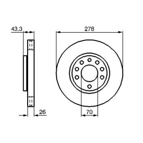 BOSCH Brzdový kotouč větraný Ø278,2mm 0 986 479 262_thumb5