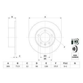 BOSCH Brzdový kotouč plný Ø304,9mm 0 986 479 717_thumb5