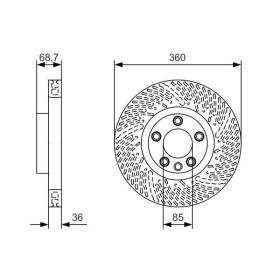 BOSCH Brzdový kotouč větraný Ø360mm 0 986 479 B13_thumb5