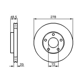 BOSCH Brzdový kotouč větraný Ø278mm 0 986 479 C68_thumb5