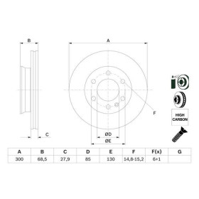 BOSCH Brzdový kotouč větraný Ø299.5mm 0 986 479 294_thumb5