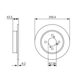 BOSCH Brzdový kotouč plný Ø259,4mm 0 986 479 792_thumb5