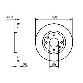 BOSCH Brzdový kotouč větraný Ø280mm 0 986 479 229_thumb5