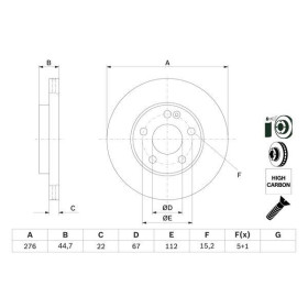 BOSCH Brzdový kotouč větraný Ø276mm 0 986 479 186_thumb5