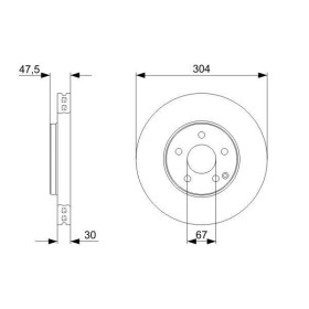 BOSCH Brzdový kotouč větraný Ø303,9mm 0 986 479 333_thumb5