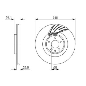 BOSCH Brzdový kotouč větraný Ø345mm 0 986 479 590_thumb5