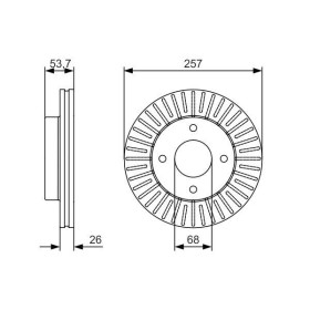 BOSCH Brzdový kotouč větraný Ø256,5mm 0 986 479 535_thumb5