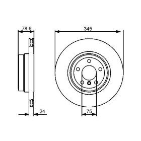 BOSCH Brzdový kotouč větraný Ø345mm 0 986 479 443_thumb5