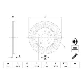 BOSCH Brzdový kotouč větraný Ø321mm 0 986 479 C16_thumb5