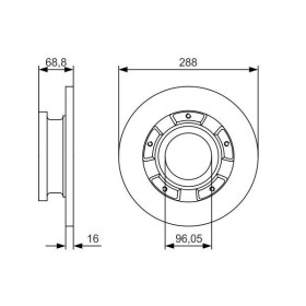 BOSCH Brzdový kotouč plný Ø288mm 0 986 479 A50_thumb5