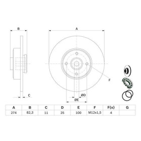 BOSCH Brzdový kotouč plný Ø274mm 0 986 479 270_thumb5