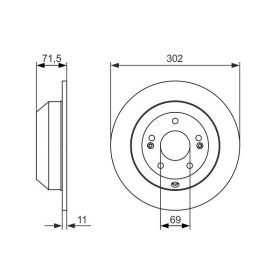 BOSCH Brzdový kotouč plný Ø301,8mm 0 986 479 081_thumb5