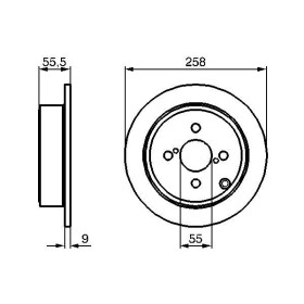 BOSCH Brzdový kotouč plný Ø258mm 0 986 479 086_thumb5