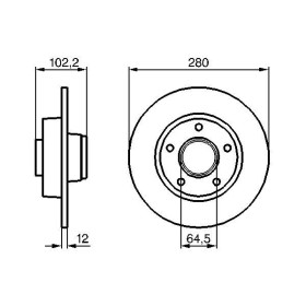 BOSCH Brzdový kotouč plný Ø280mm 0 986 479 144_thumb5