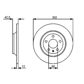 BOSCH Brzdový kotouč plný Ø302mm 0 986 479 458_thumb5