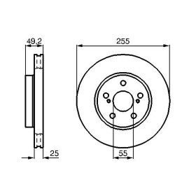 BOSCH Brzdový kotouč větraný Ø255mm 0 986 478 584_thumb5