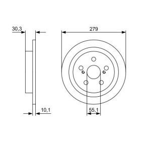 BOSCH Brzdový kotouč plný Ø279mm 0 986 479 D35_thumb5