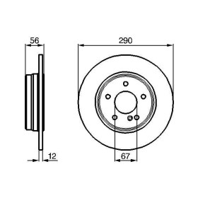 BOSCH Brzdový kotouč plný Ø290mm 0 986 478 899_thumb5