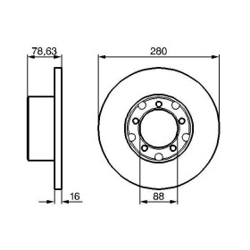 BOSCH Brzdový kotouč plný Ø280mm 0 986 478 201_thumb5