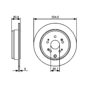 BOSCH Brzdový kotouč plný Ø304.5mm 0 986 479 449_thumb5