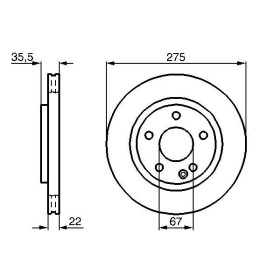 BOSCH Brzdový kotouč větraný Ø275.9mm 0 986 478 474_thumb5