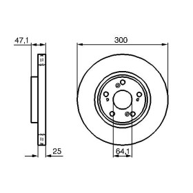 BOSCH Brzdový kotouč větraný Ø300mm 0 986 479 227_thumb5